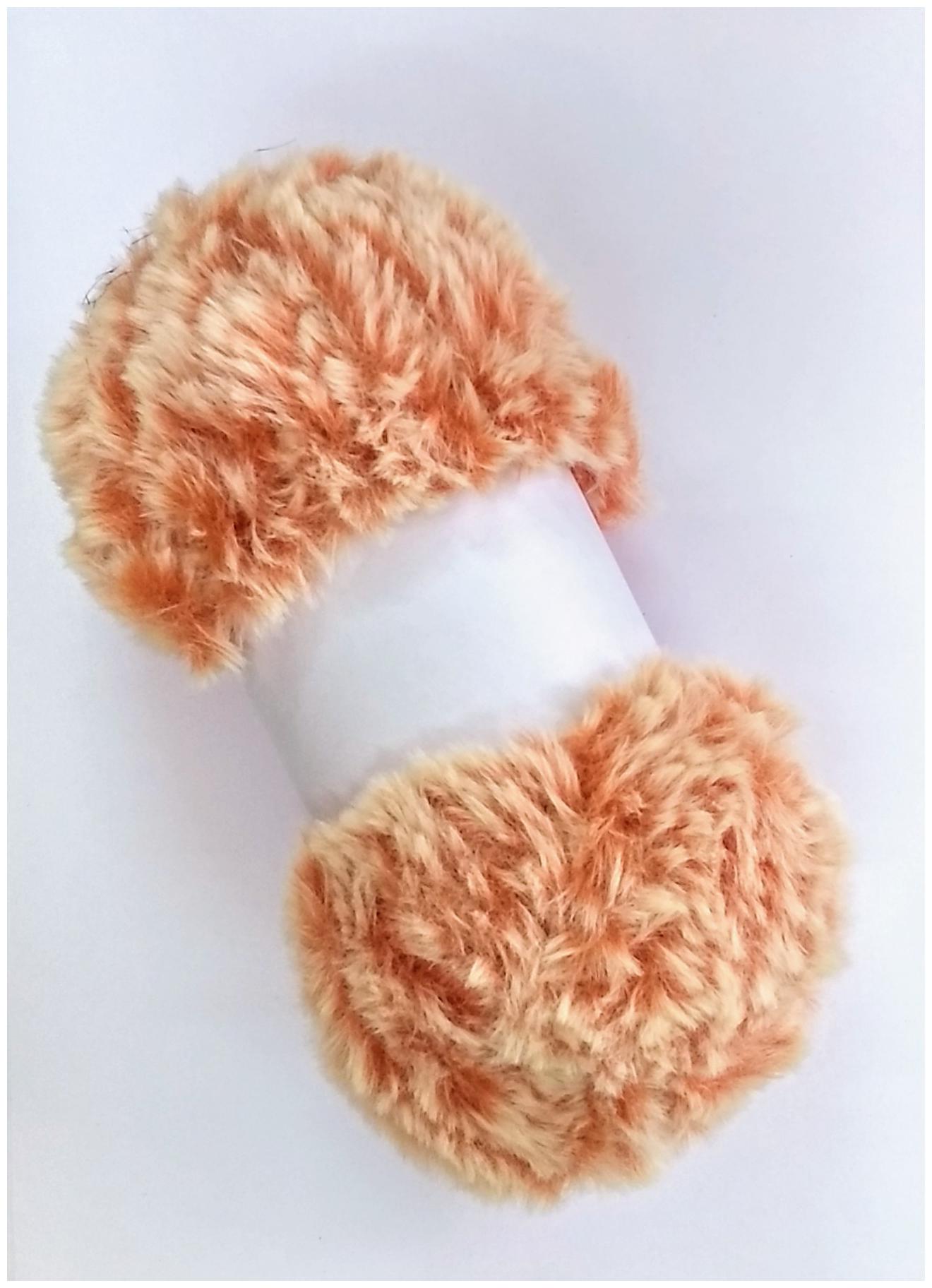 

Super Soft Faux Fur Chunky Wool Yarn for Knitting and Crochet Project 100 gm - Carrot shaded