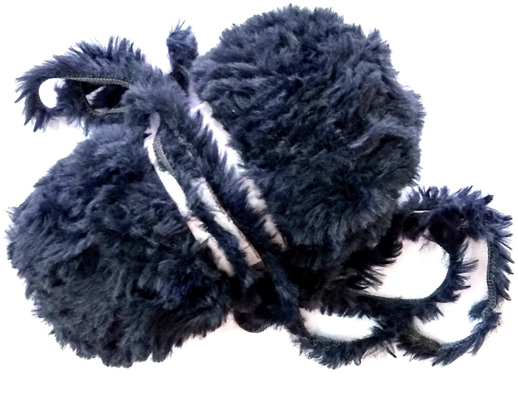 

Super Soft Faux Fur Chunky Wool Yarn for Knitting and Crochet Project 100 gm -Navy Blue