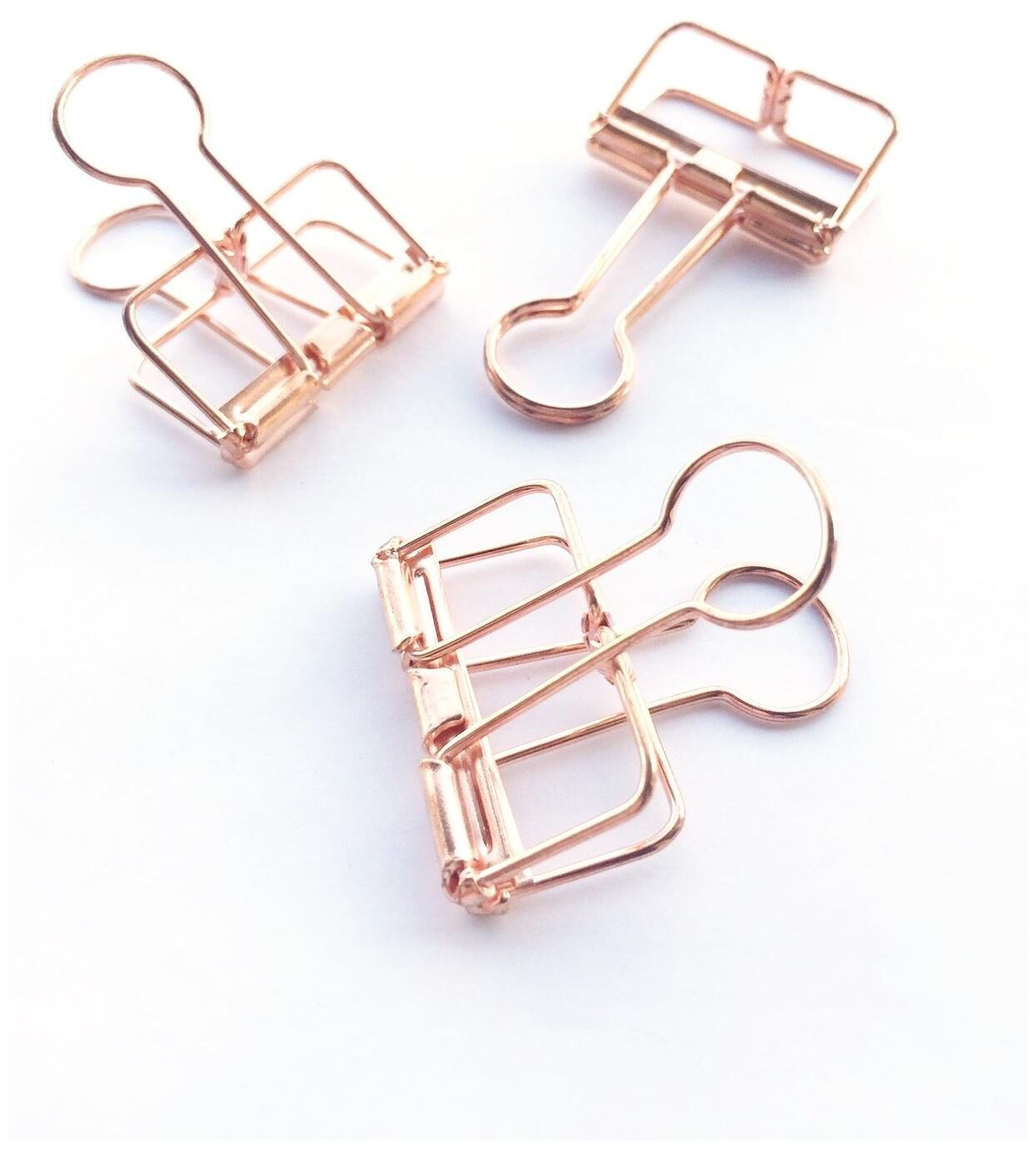 

Supple Room Rose Gold Hollow Metal Paper Binder Clips Large 32 mm 6 pcs