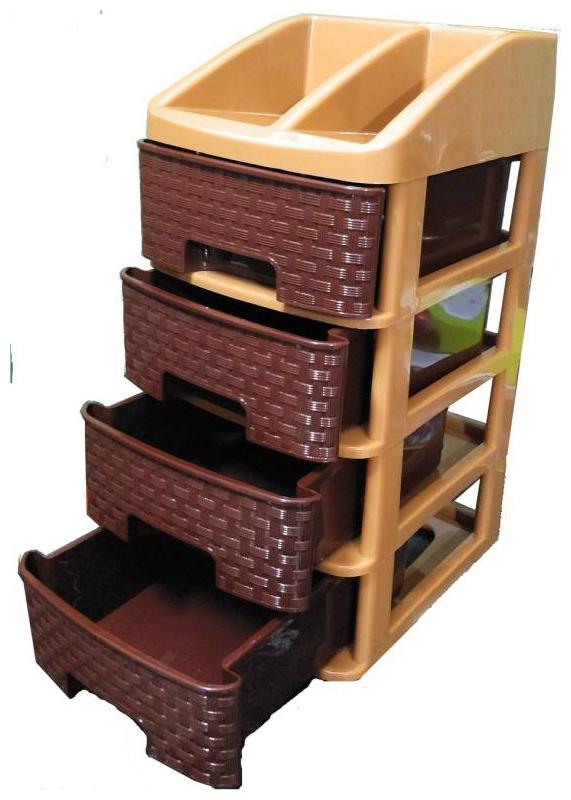 

SWADEC 4 Compartments Mini Plastic Office Stationery Toilet Desk Organiser