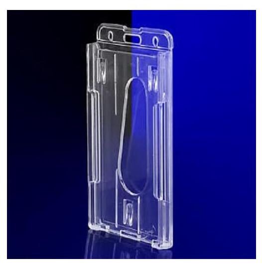 

TEP Clear Vertical Hard Plastic Multi Card ID Badge Holder Transparent 10x6cm ( Set of 1)