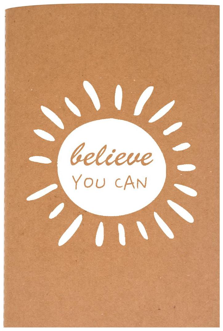 

The Crazy Me Believe You can White Brown A5 thread bound Diary