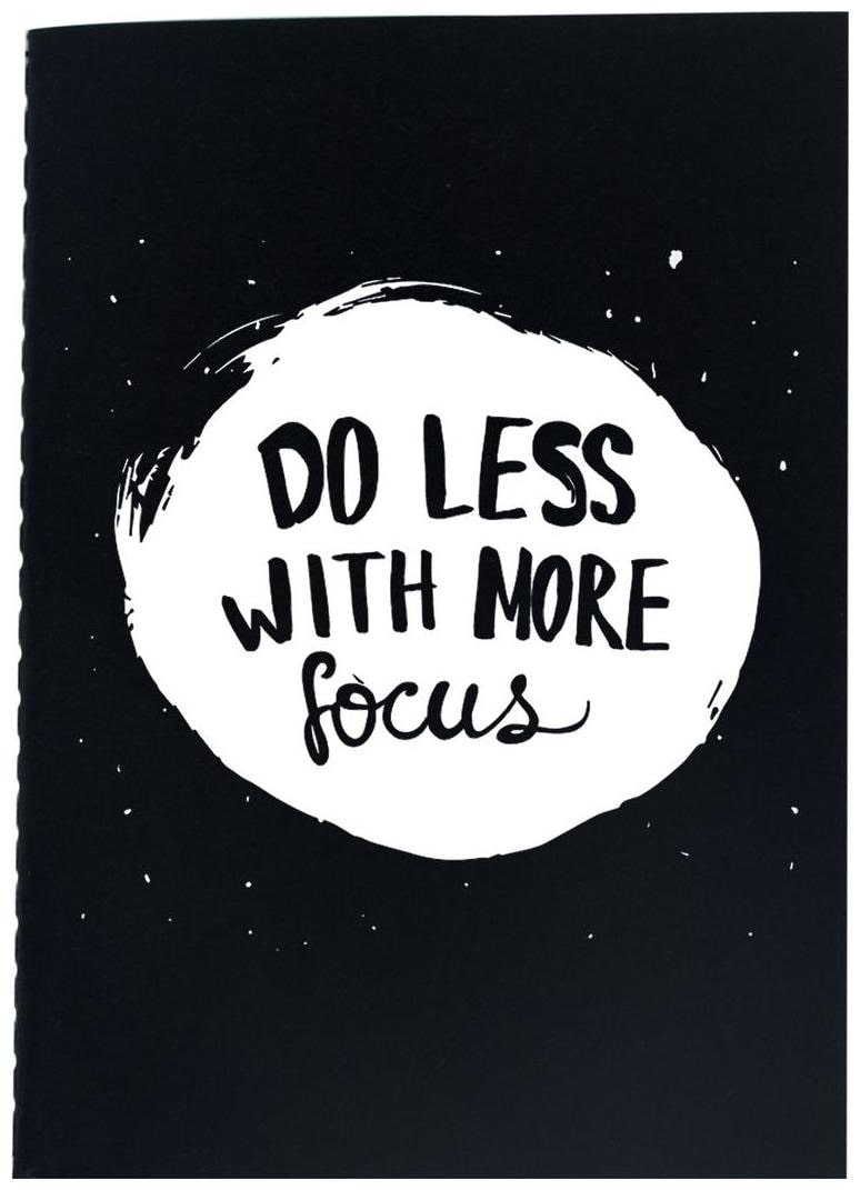 

The Crazy Me Do Less With More Focus Black Thread Bound A6 Diary