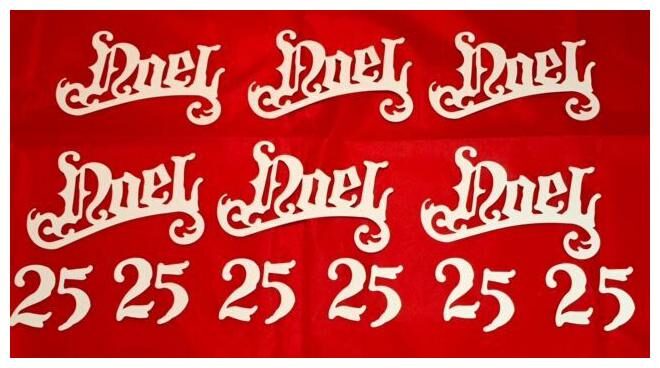 

Tim Holtz Christmas Die Cuts Vintage Noel and 25 Set of 6 White Cardstock