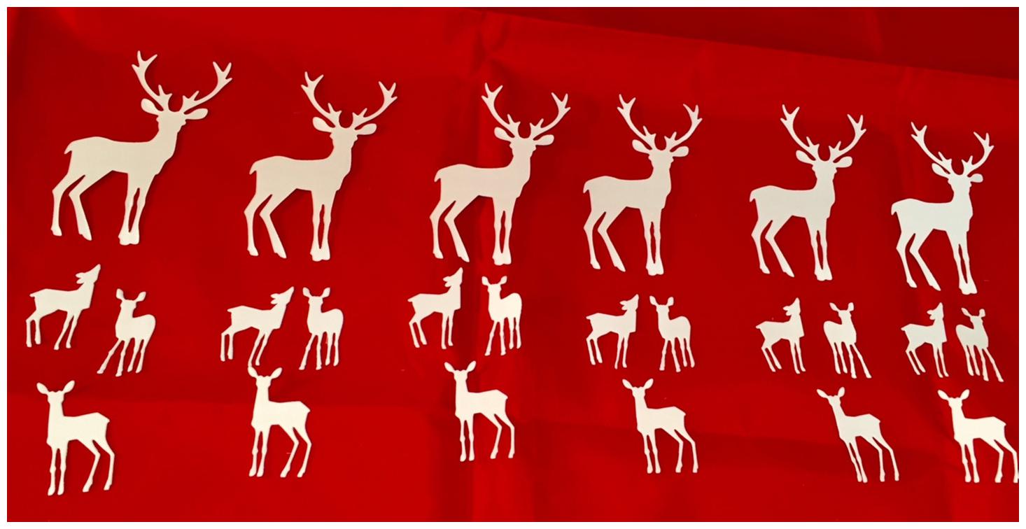 

Tim Holtz Christmas Die Cuts 24 Winter Wonderland Deer White Cardstock