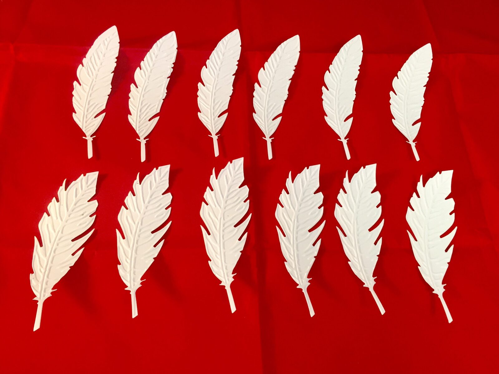 

Tim Holtz Die Cuts Embossed Feather Duo 12 Pieces White Cardstock