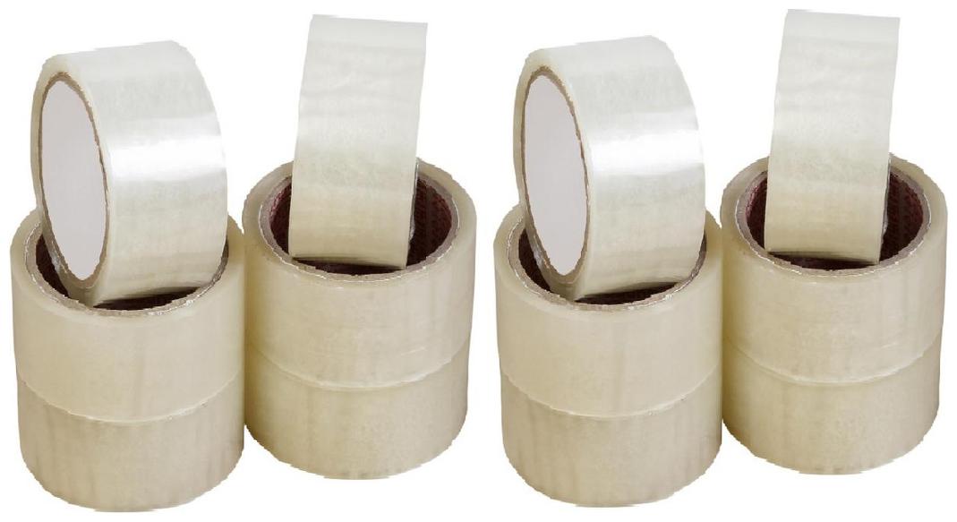 

TransparentPackaging Tape BOPP Tape (2x65 m) Pack of 12