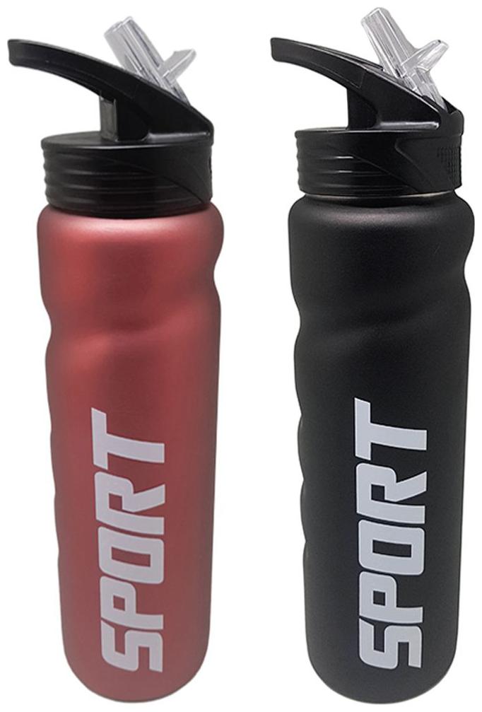 

Tuelip Stainless Steel Sports water Bottle With Sipper Red And Black 750 ml