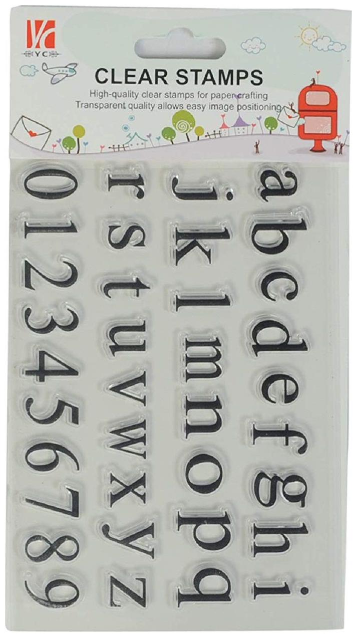 

Vardhman Small Alphabet Clear Rubber Stamp for Textile and Block Printing Card and Scrap Booking