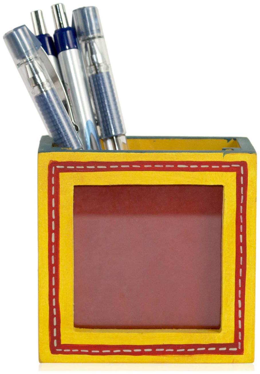 

Vareesha Ethnic Yellow Photo Pen Stand