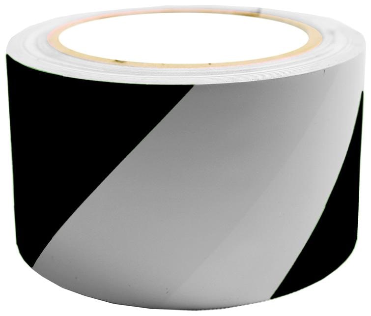 

VCR Black White Floor Marking Tape - 23 Meters in Length 72mm 3 Width - 12 Rolls Per Pack