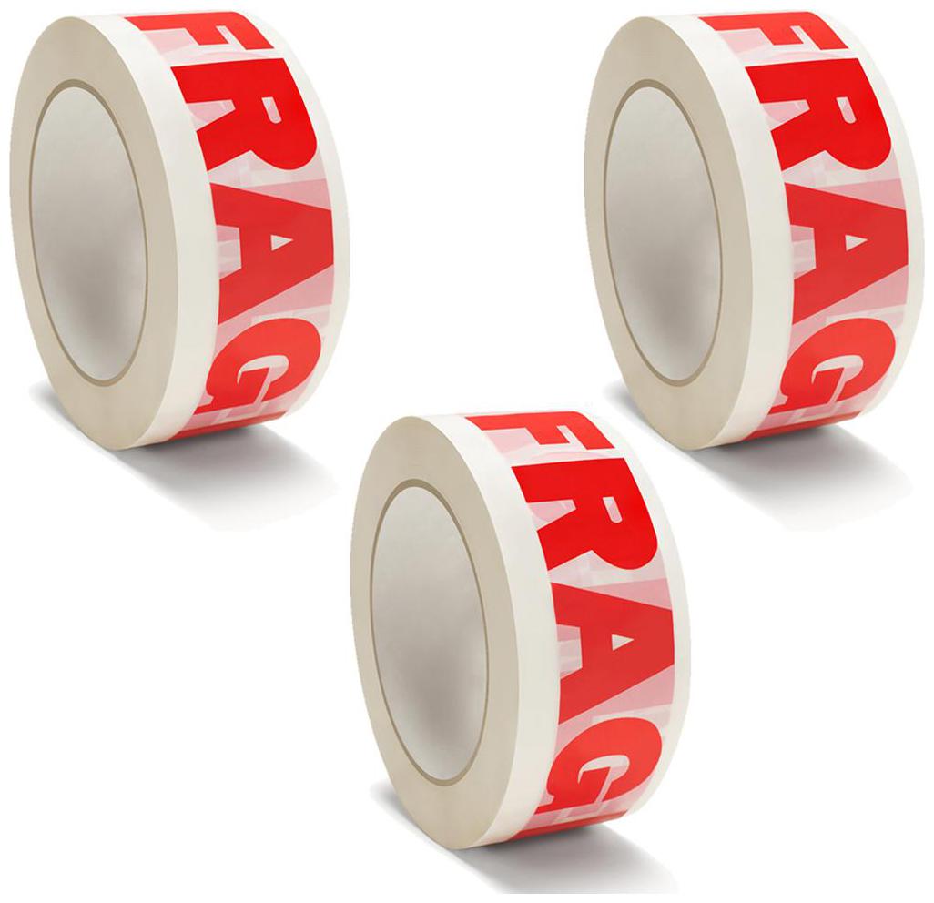 

VCR Fragile Tape (Handle with Care) - 65 Meters in Length - 48mm 2 Width - 3 Rolls Per Pack