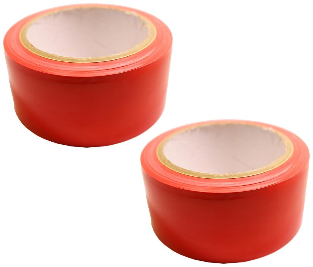 

VCR Red Floor Marking Tape - 23 Meters in Length 72mm 3 Width - 2 Rolls Per Pack