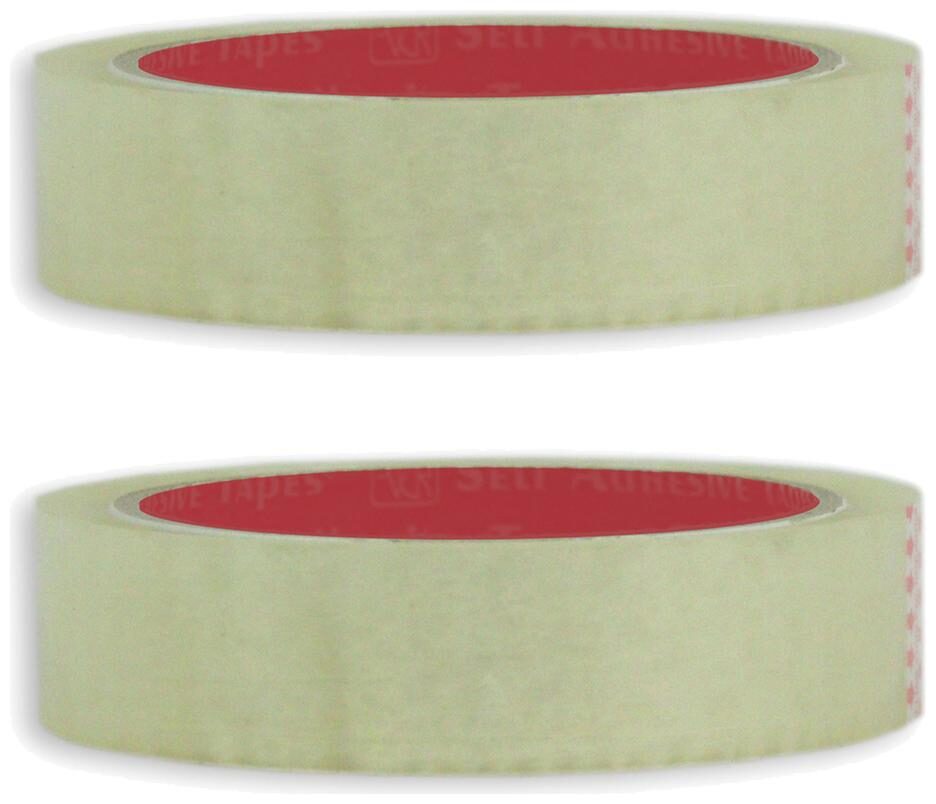 

VCR Self Adhesive Transparent Cello Tape - 65 Meters in Length - 24mm 1 Width - 2 Rolls Per Pack