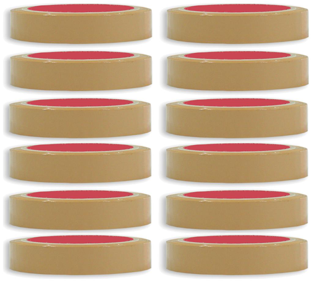 

VCR Self Adhesive Brown Cello Tape - 200 Meters In Length - 24mm 1 Width - 12 Rolls Per Pack