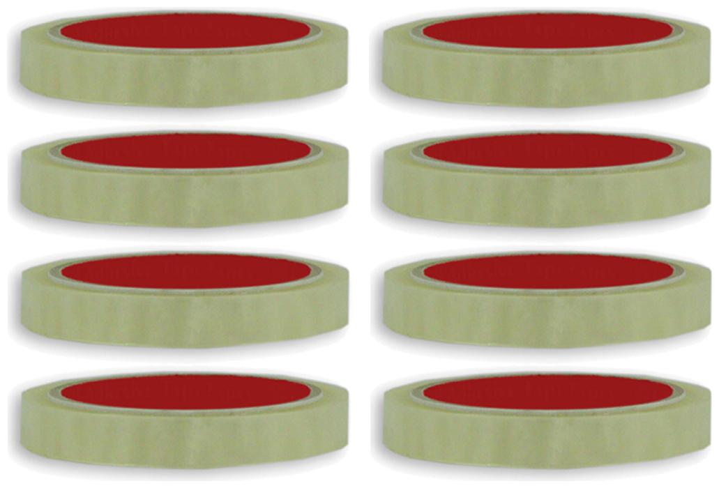 

VCR Self Adhesive Transparent Cello Tape - 35 Meters in Length - 18mm 0 75 Width - 8 Rolls Per Pack