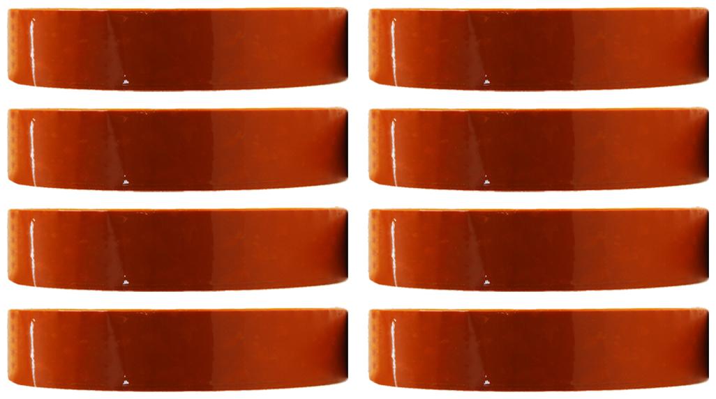 

VCR Orange Color Tape - 50 Meters in Length - 18mm 0 75 Width - 8 Rolls Per Pack
