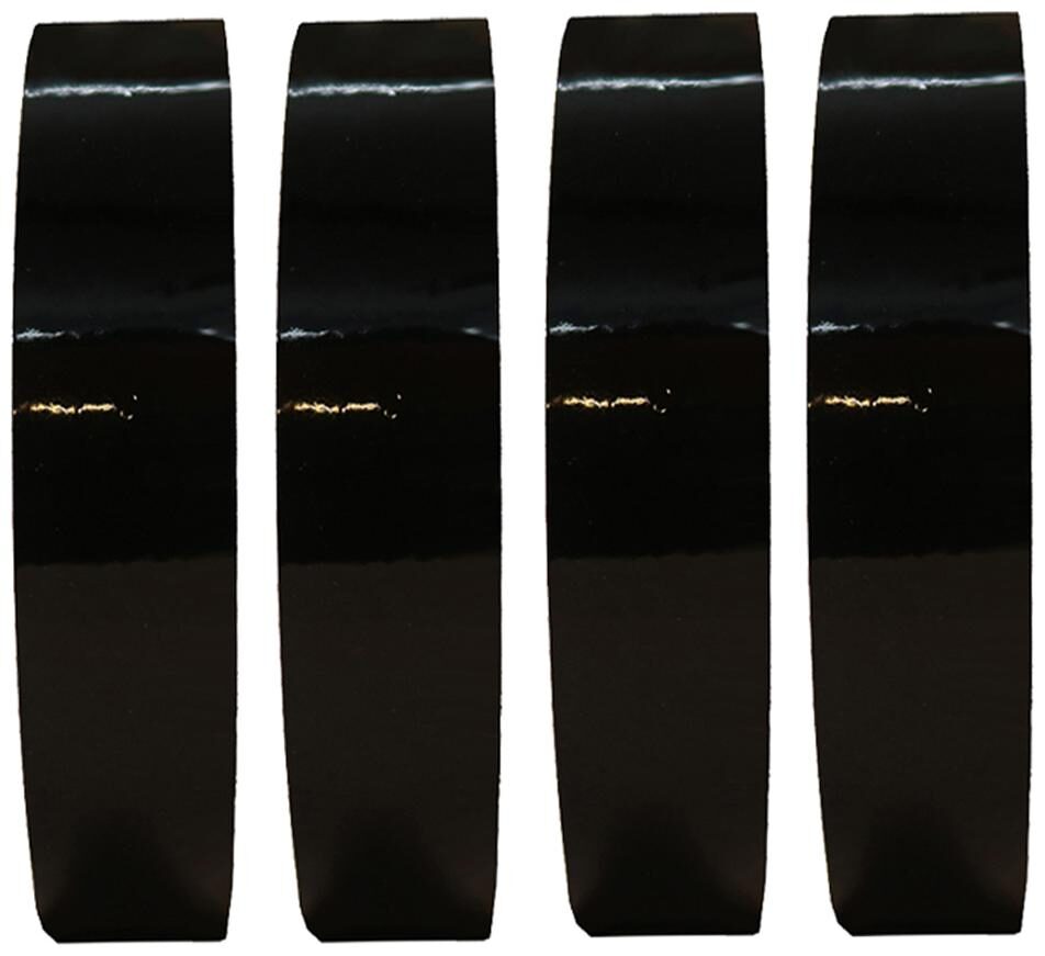 

VCR Black Color Tape - 50 Meters in Length - 18mm 0 75 Width - 4 Rolls Per Pack