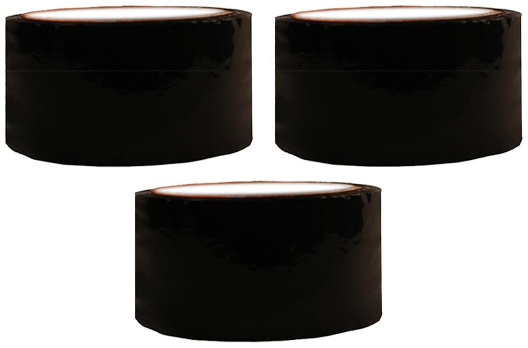 

VCR Black Color Tape - 50 Meters in Length - 60mm 2 5 Width - 3 Rolls Per Pack