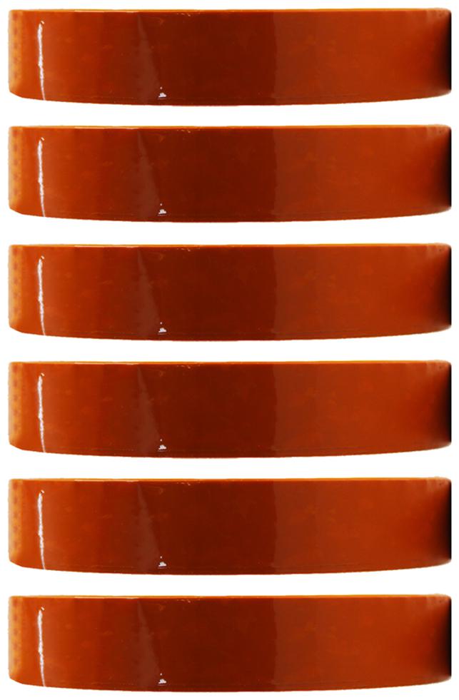 

VCR Orange Color Tape - 50 Meters in Length - 24mm 1 Width - 6 Rolls Per Pack