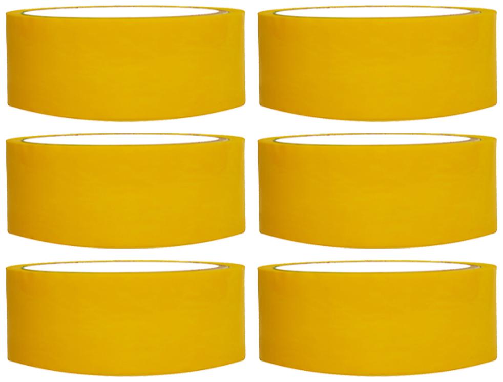 

VCR Yellow Color Tape - 50 Meters in Length - 48mm 2 Width - 6 Rolls Per Pack