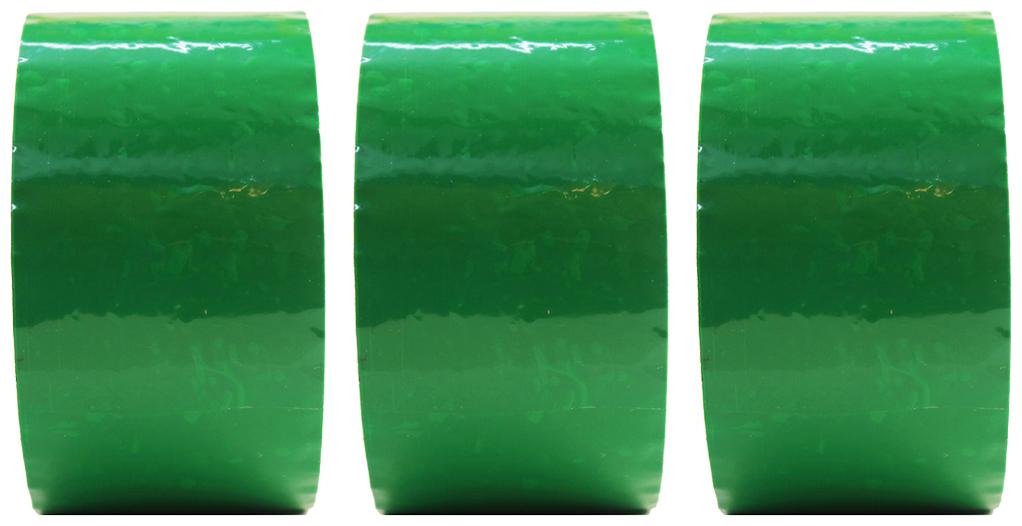 

VCR Green Color Tape - 50 Meters in Length - 60mm 2 5 Width - 3 Rolls Per Pack