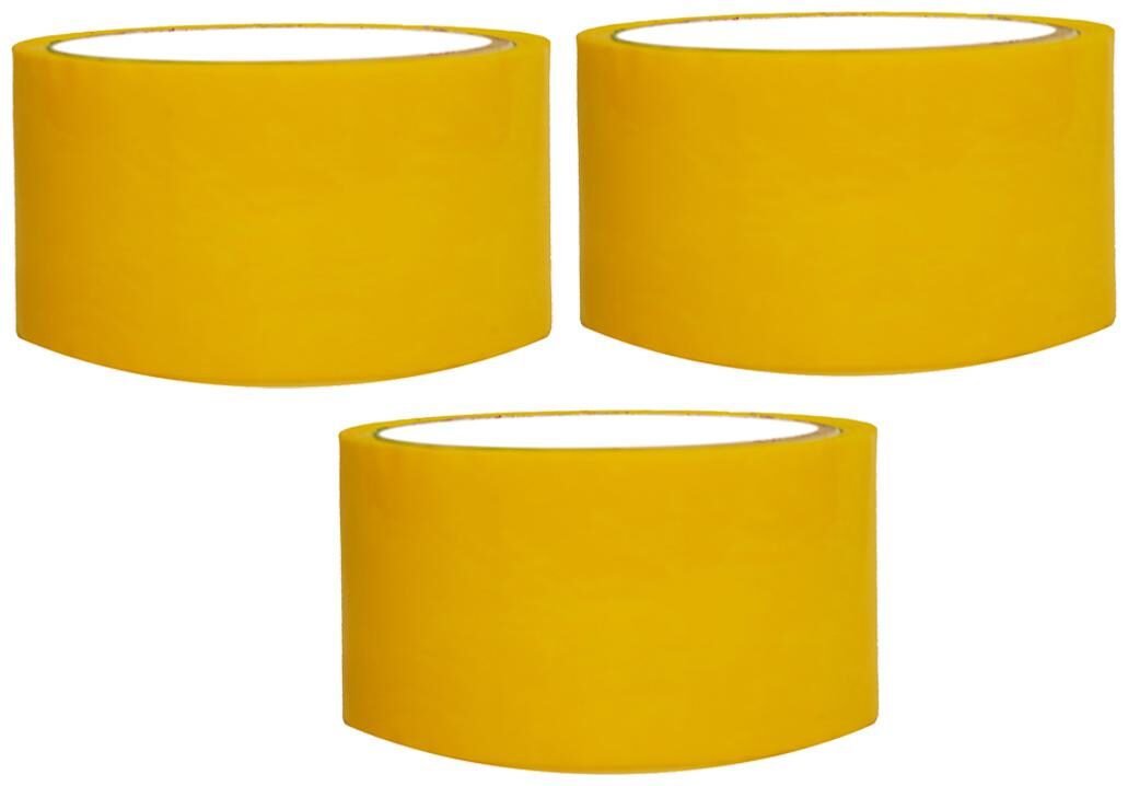 

VCR Yellow Color Tape - 50 Meters in Length - 60mm 2 5 Width - 3 Rolls Per Pack