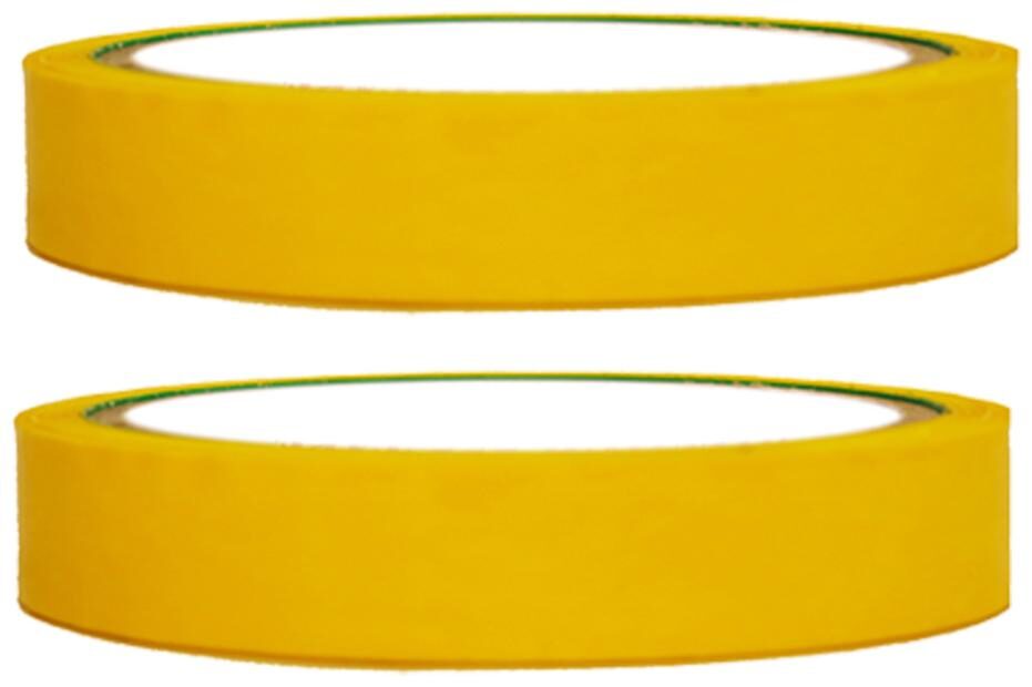 

VCR Yellow Color Tape - 50 Meters in Length - 18mm 0 75 Width - 2 Rolls Per Pack
