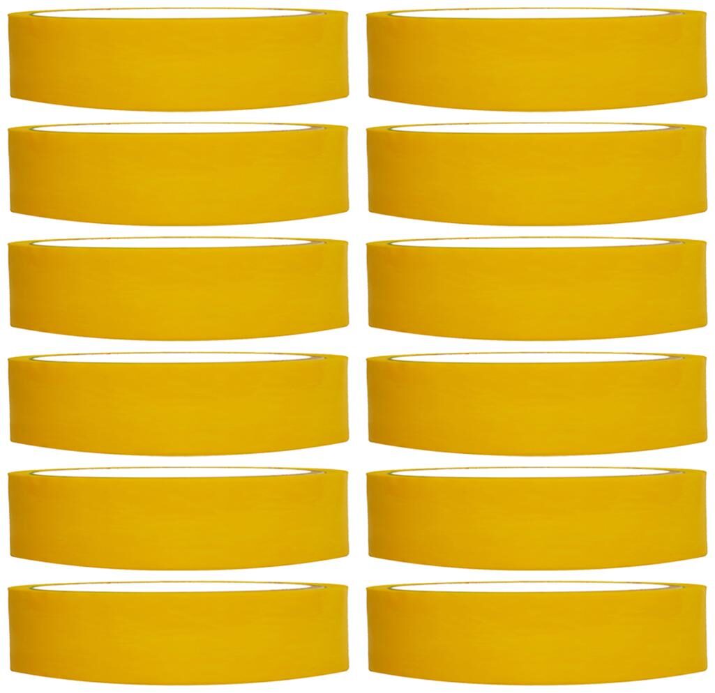 

VCR Yellow Color Tape - 50 Meters in Length - 12mm 0 5 Width - 12 Rolls Per Pack