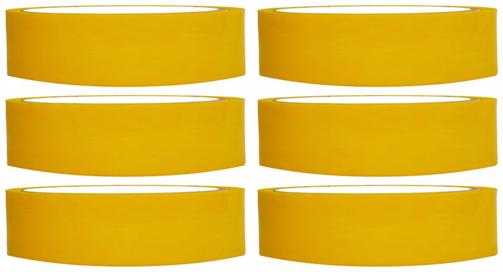 

VCR Yellow Color Tape - 50 Meters in Length - 24mm 1 Width - 6 Rolls Per Pack