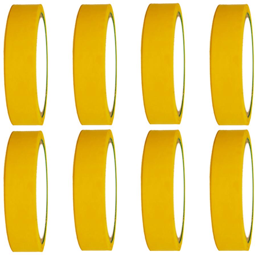 

VCR Yellow Color Tape - 50 Meters in Length - 18mm 0 75 Width - 8 Rolls Per Pack