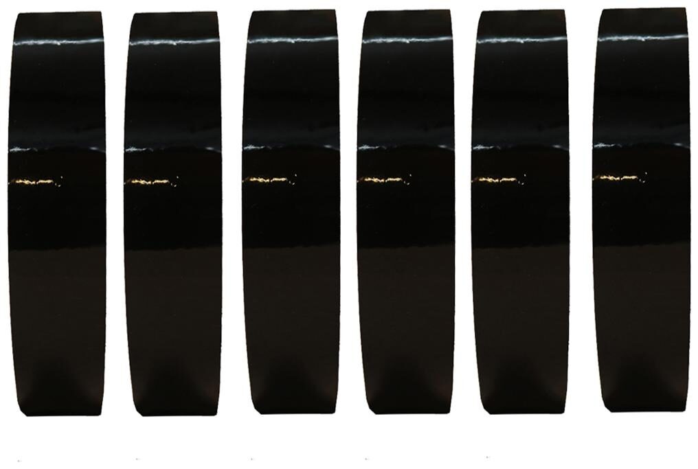 

VCR Black Color Tape - 50 Meters in Length - 12mm 0 5 Width - 6 Rolls Per Pack
