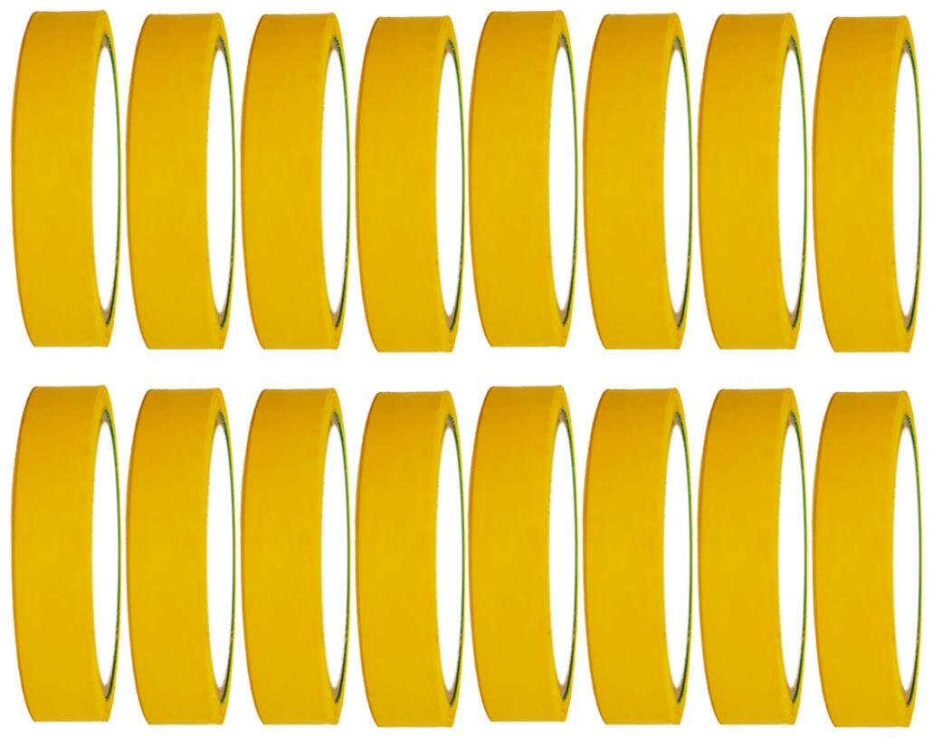 

VCR Yellow Color Tape - 50 Meters in Length - 18mm 0 75 Width - 16 Rolls Per Pack