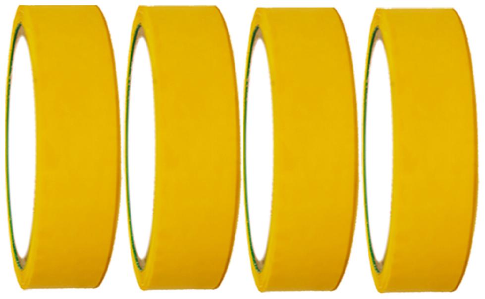 

VCR Yellow Color Tape - 50 Meters in Length - 36mm 1 5 Width - 4 Rolls Per Pack