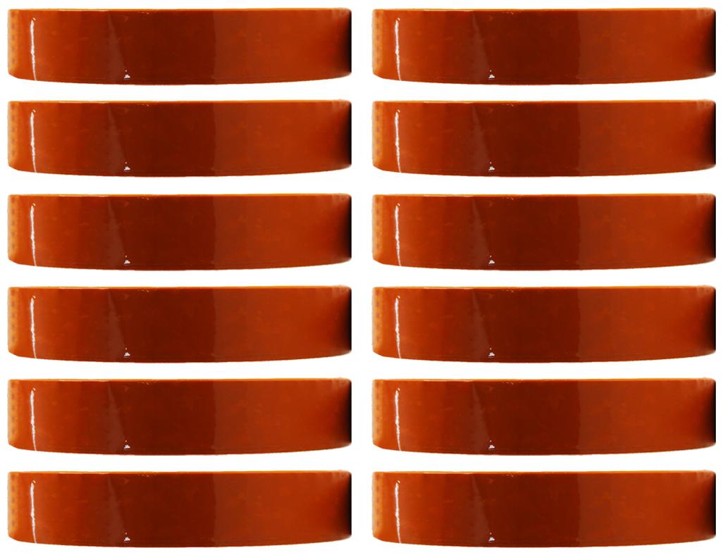 

VCR Orange Color Tape - 50 Meters in Length - 24mm 1 Width - 12 Rolls Per Pack