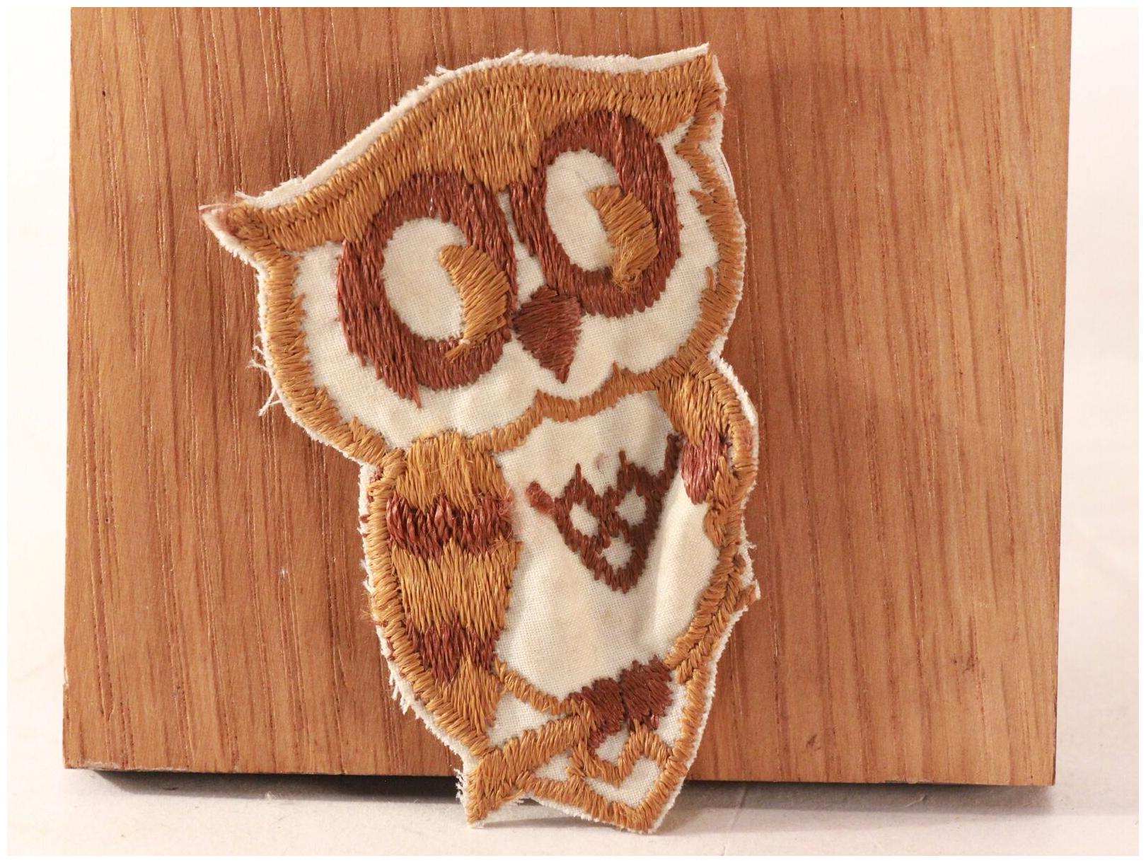 

Vintage New Stack of 12 Iron On 3in X2in Owl Patches