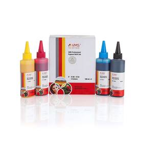 VMS Professional Pigment Refill Ink Cyan, Magenta, Yellow, Black (100ml x 4 Bottles) Pigment ink for All Inkjet Epson Printers