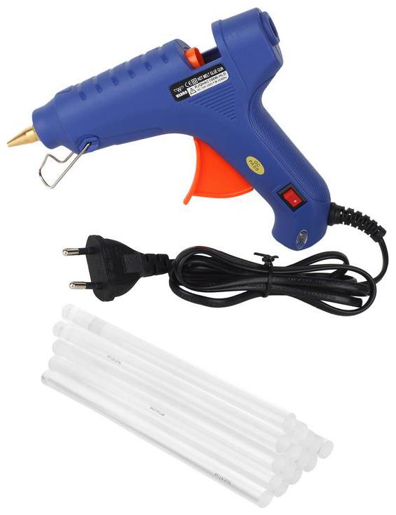 

W WADRO 100 W Hot Melt Glue Gun Electronic PTC Heating Technology for DIY Craft Work ( Blue )( 10 Glue Sticks )