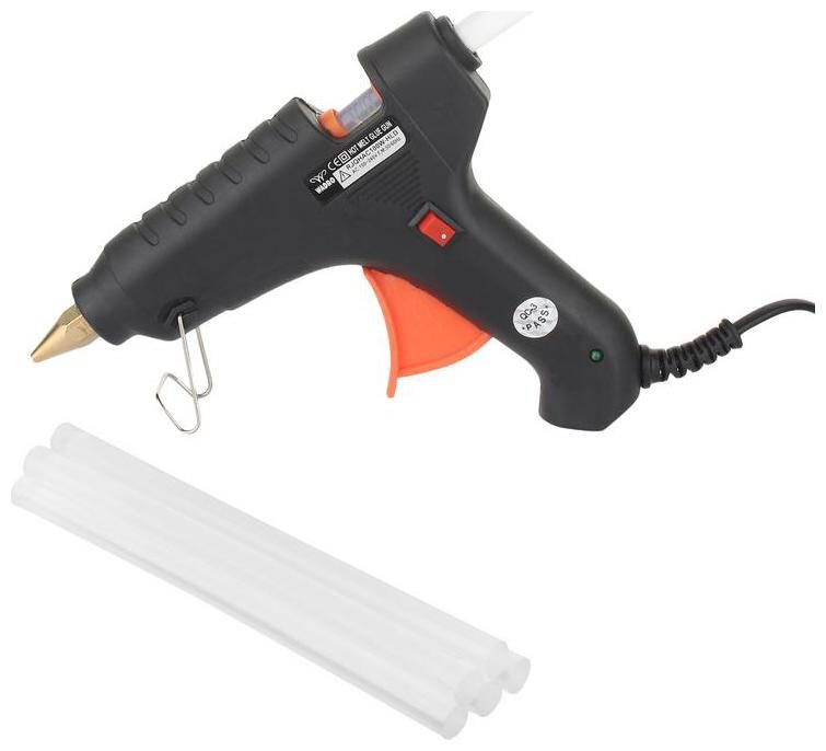

W WADRO - 60 W Fiber Hot Melt Glue Gun Electronic PTC Heating Technology for DIY Craft Work (ASSORTED)(5 Glue Sticks FREE)