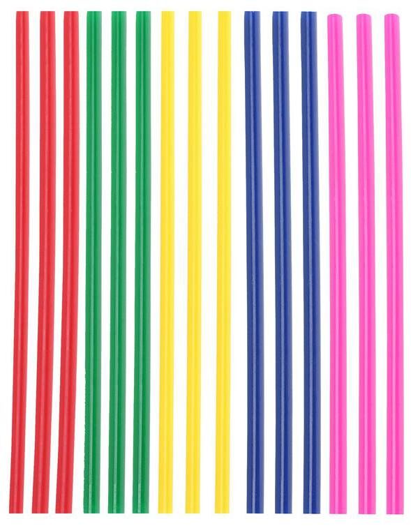 

W WADRO 7MM Thin for 20 W Glue Gun Fluorescent Coloured (15 pcs) Glue Sticks for DIY Craft and Decoration