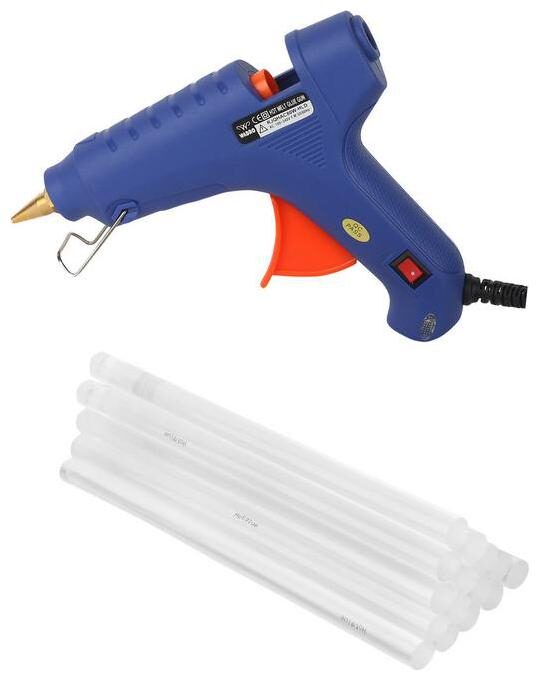 

W WADRO 80 W Hot Melt Glue Gun with 12 BIG Glue Sticks ( Blue )( 11mm)