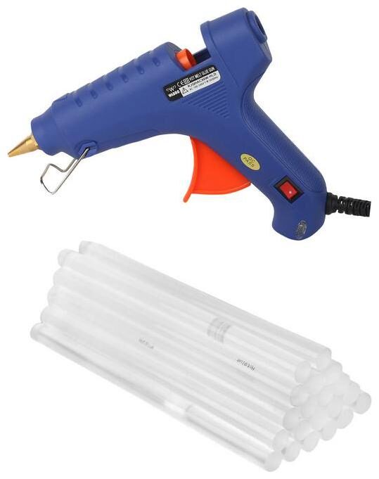 

W WADRO 80 W Hot Melt Glue Gun with 22 BIG Quality Glue Sticks ( Blue )( 11mm)