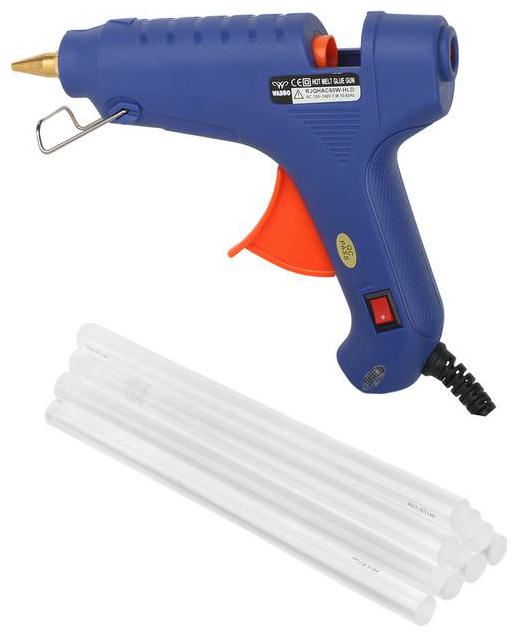 

W WADRO Blue 60 WATT PTC Technology HOT MELT Glue Gun ( 3 Samle HOT Glue Sticks )