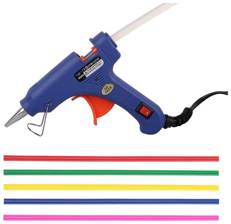 

W Wadro Professional 40 W Brand New Hot Melt Glue Gun With 5 Coloured Big Glue Sticks