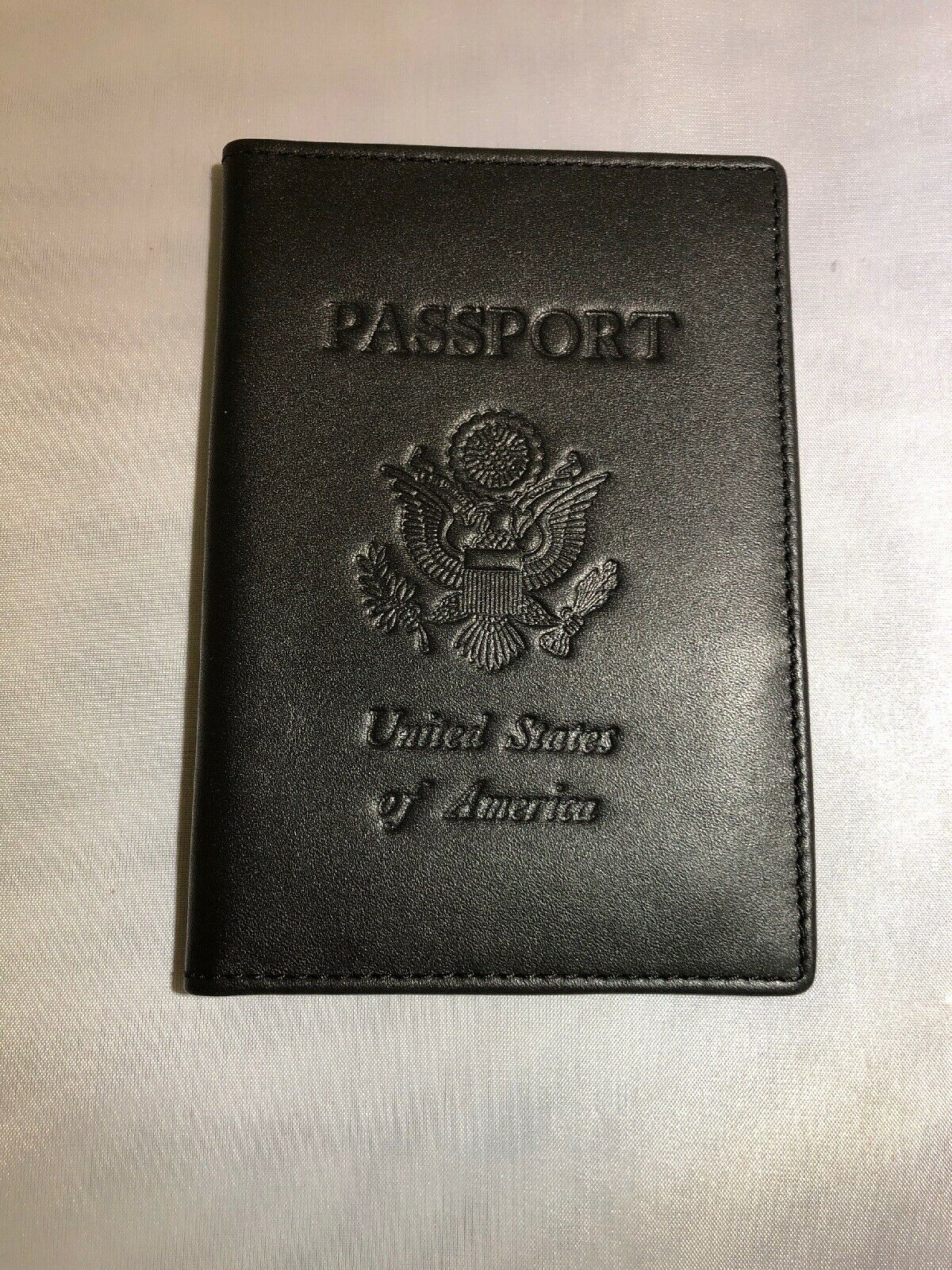 

Winn International 6498R - Genuine Leather Passport Cover Wallet - Black
