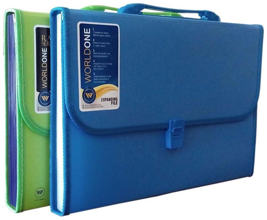 

Worldone Expanding File 13 Pockets Set of 2