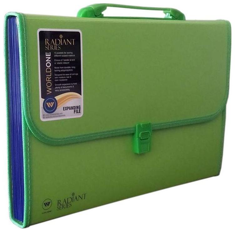 

Worldone Expanding File 13 Pockets Green