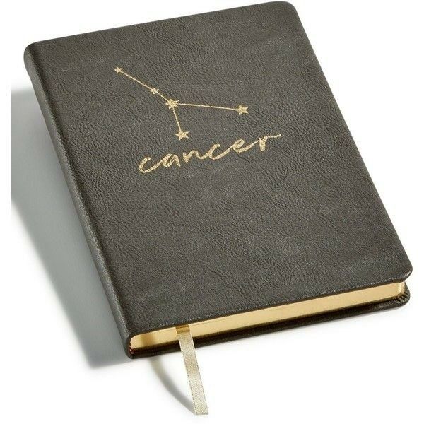 

Zodiac Sign Journal - Faux-Leather Notebook - Cancer - Charcoal 7671
