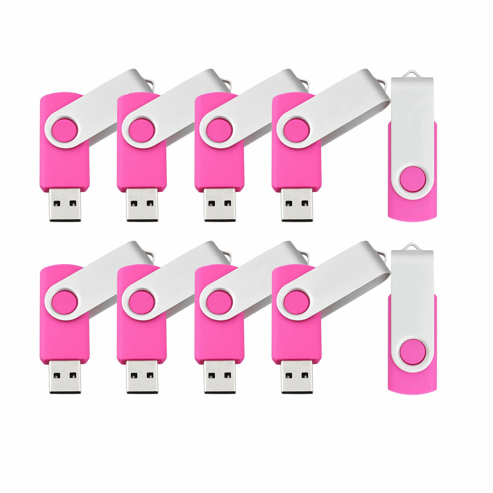 

10PCS USB 2 0 4GB Flash Drive Swivel Flash Memory Stick Rotating Thumb Pen Drive