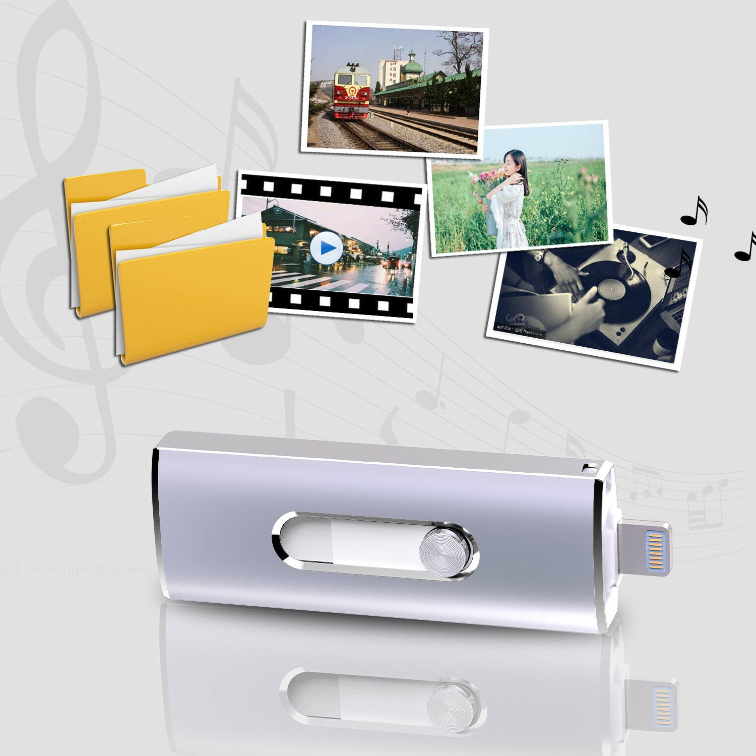 

2PCS 32GB USB 3 0 Memory Stick i-Flash Drive OTG Thumb Pen Drive For iPhone